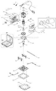 Page A Diagram and Parts List for  Porter Cable Sander Polisher